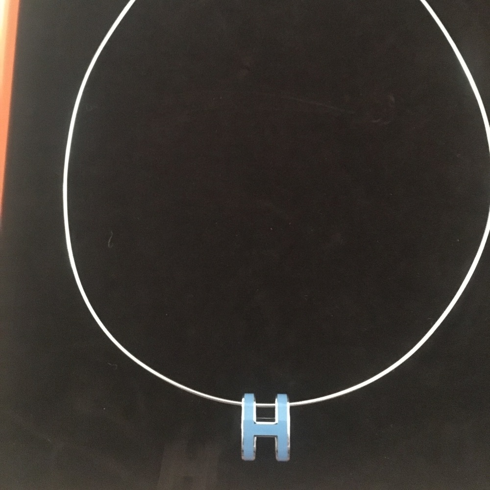 Hermès Lacquered Cage d’H Pendent Necklace